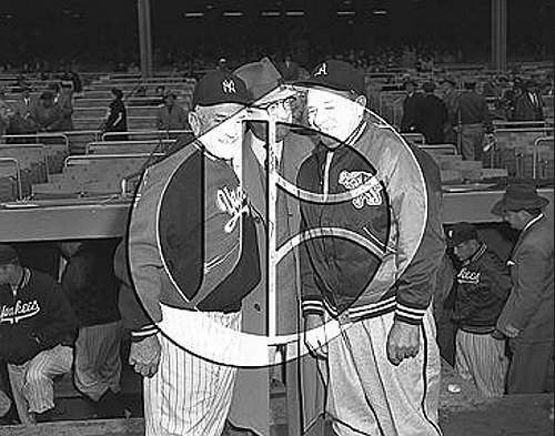 Casey Stengel, Will Harridge and Jimmie Dykes53N0081